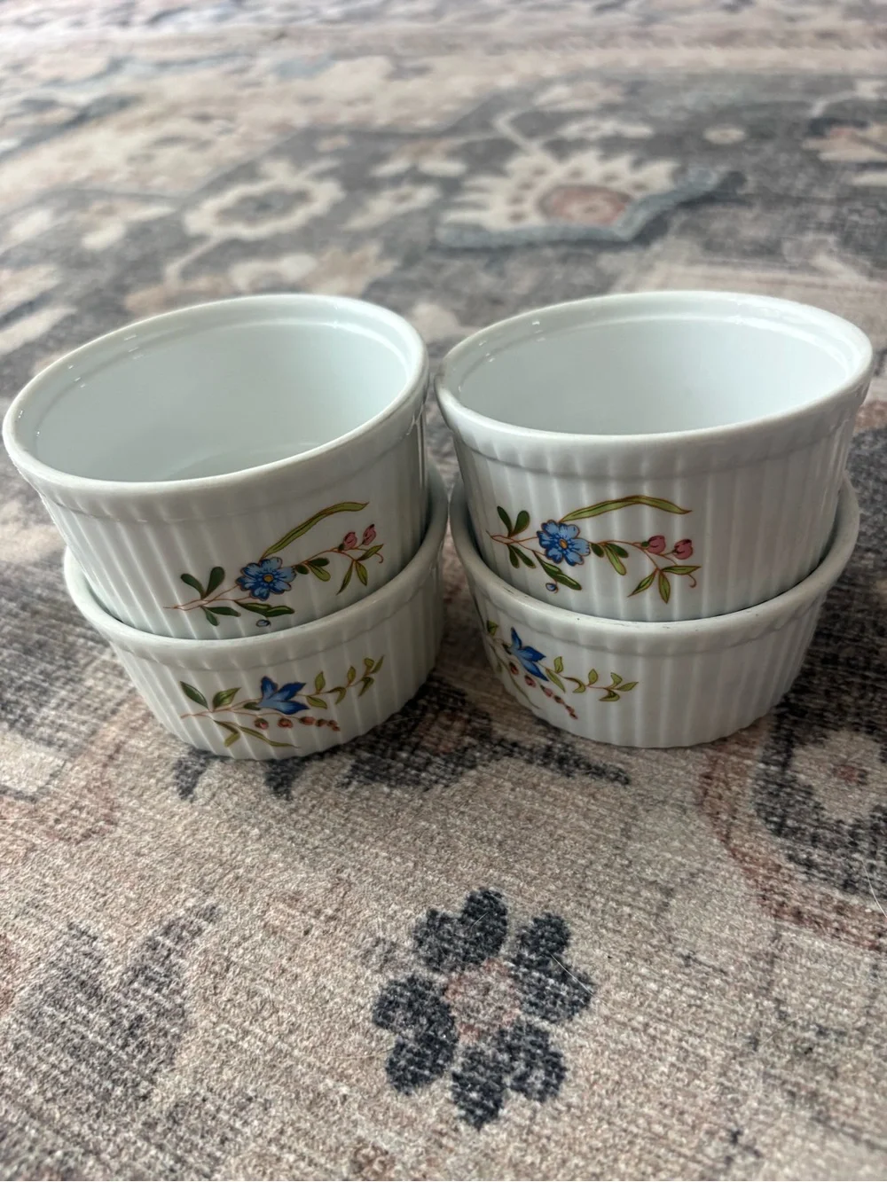 Cottage core floral porcelain ramekin set – BIA Cordon Bleu Frida collection